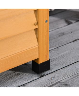 50&amp;#x22; x 22&amp;#x22; Woden Outdoor Storage Deck Box with Large Open Space,