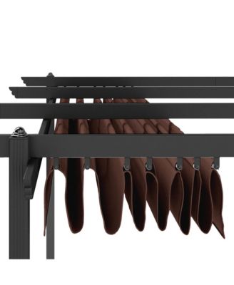 13' x 13' Aluminum Pergola with Retractable Canopy,