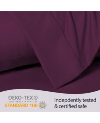 King 2PC Ultra Soft Silky Solid Performance Pillowcase Set