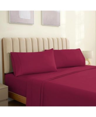 King 2PC Ultra Soft Silky Solid Performance Pillowcase Set