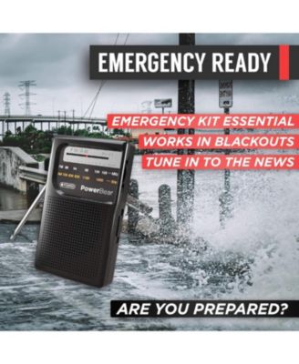 Portable Radio: AM/FM, Long Range, Battery Operated