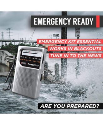 Portable Radio: AM/FM, Long Range, Battery Operated