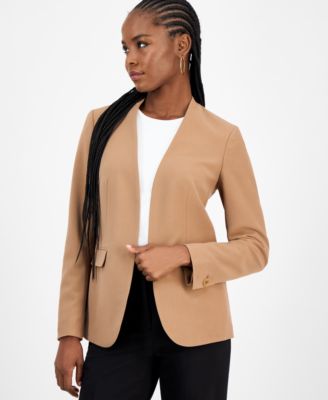 Bar III - Collarless Open-Front Jacket