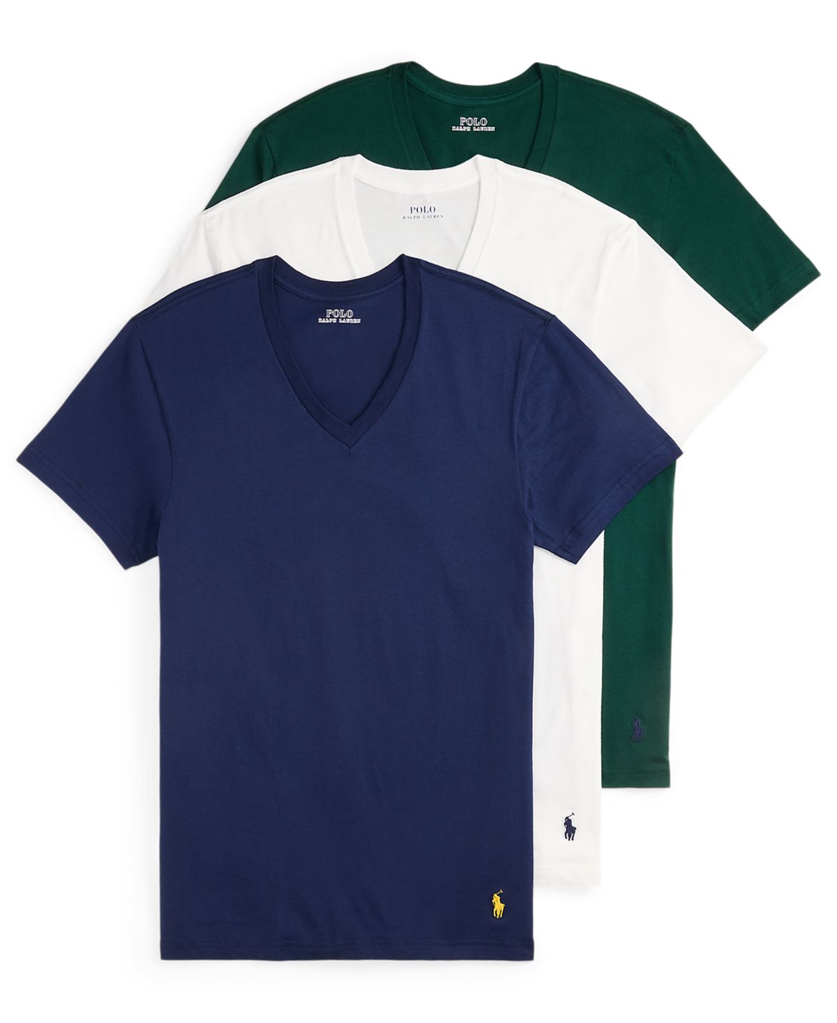 Мужские майки классического кроя с V-образным вырезом из 3-х комплектов