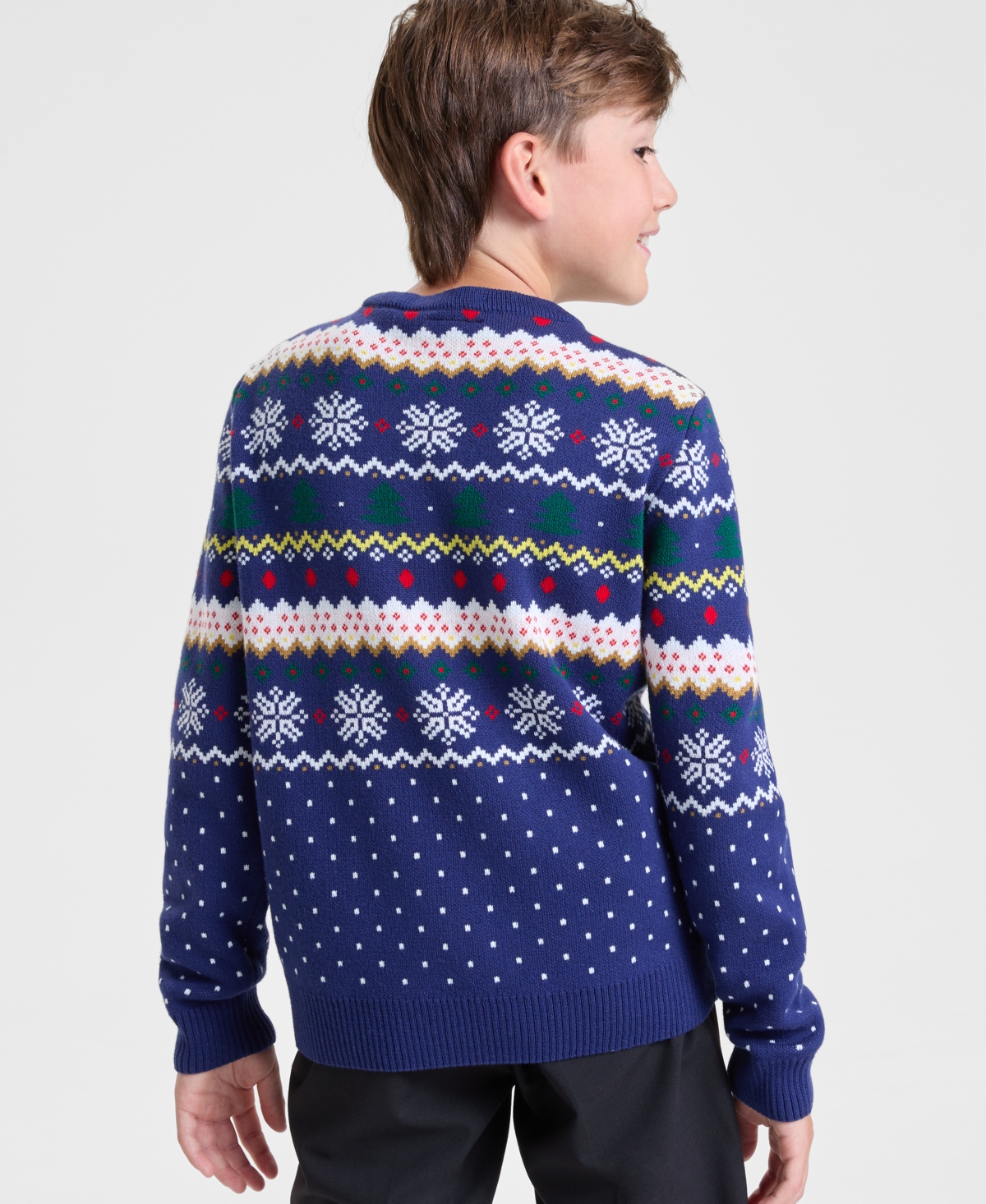 Holiday Lane Boys Fair Isle Sweater, Macy's Exclusive