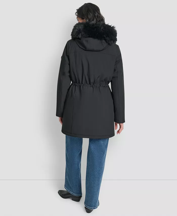 Women's Trim Hooded Anorak Puffer Coat - thumbnail 8