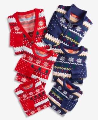 Holiday Lane Family Fair Isle Sweater Collection Macys Exclusive In Blue