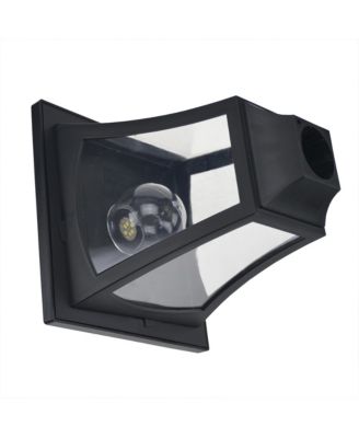 72" Outdoor Solar Light Post, Triple Head Lamp,