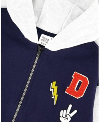 Boy Full Zip Hooded Fleece Jacket Navy Blue - Toddler|Child