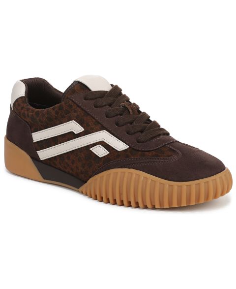 Женские кроссовки Franco Sarto Flexa Sienna Round Toe Low Profile, цвет: Коричневый с принтом замшевый