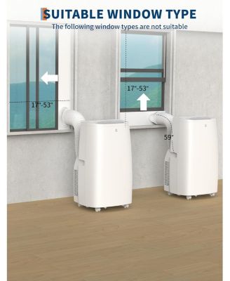 14,000 BTU Portable Air Conditioner - 3-in-1 Unit with Cooling, Fan & Dehumidifier, 24H Timer, Remote Control, Ideal for Bedrooms, Cools