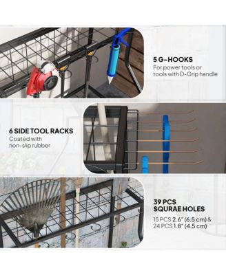 Garden Tool Organizer for Garage, 3 Tier Yard Tool Holder,