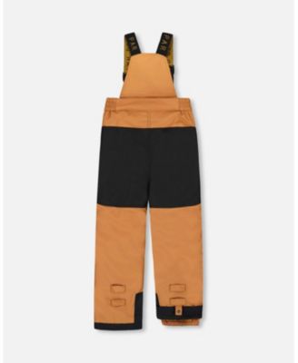 Boy Two-Piece Play Snowsuit with Printed Dinosaurs Jacket Brown - Child