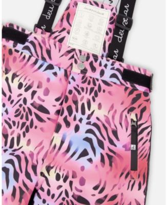 Girl Two-Piece Teknik Snowsuit Multicolor Leopard and Zebra - Toddler|Child