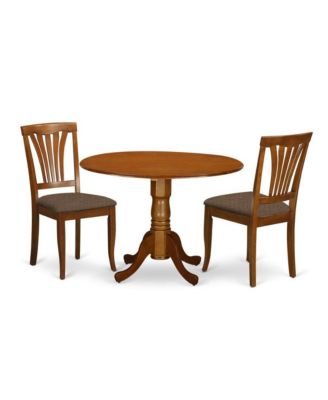 3 PC Kitchen nook Dining set-round Kitchen Table and 2 dinette Chairs