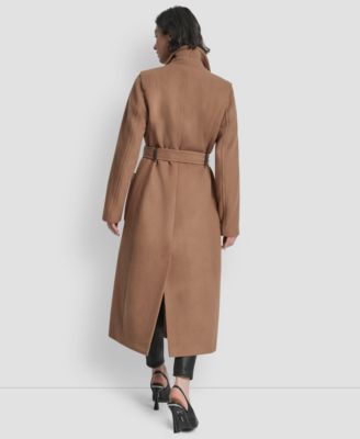 Women's Notch Collar Belted Wrap Coat
