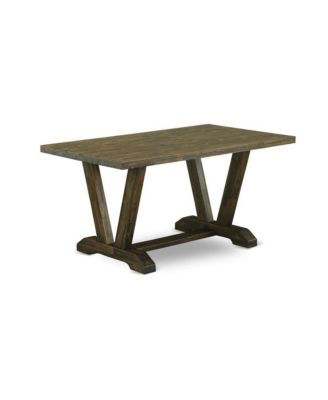 Wood 5-Piece Dining Set with Rectangular Table and 4 Upholstered Button Tufted Chairs