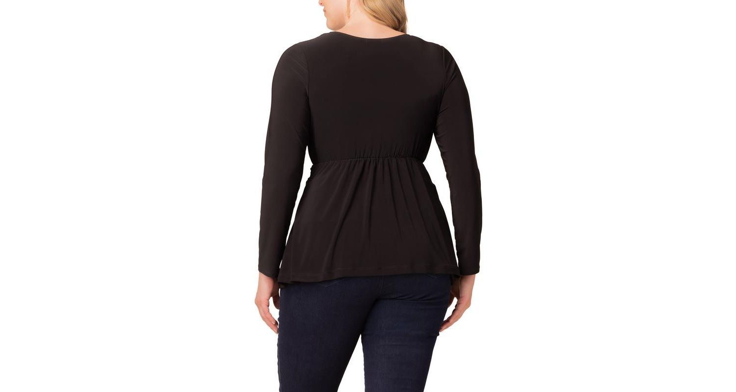 Plus Size Abigail Long Sleeve Twist Top