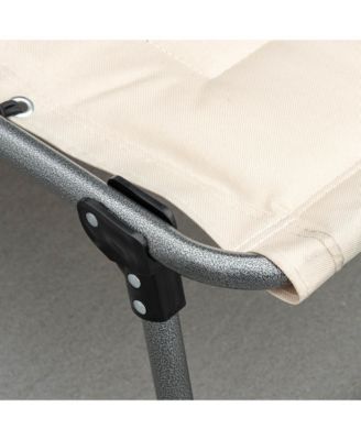 Outdoor Padded Folding Chaise Lounge Chair with Reclining,