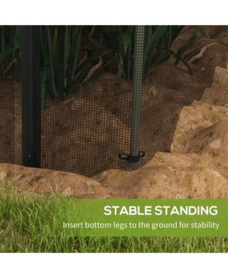 4' x 12' Plant Protection Tent Crop Cage with Door,