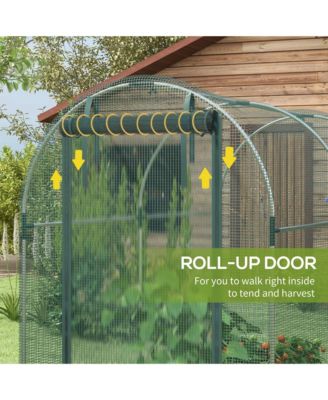 4' x 8' Plant Protection Tent Crop Cage with Door for Garden Plants