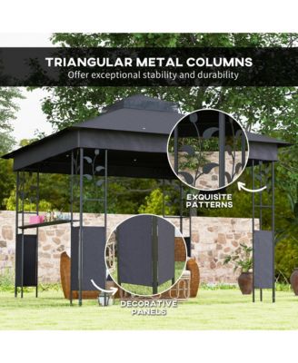 10' x 10' Outdoor Gazebo with Shelf and Netting, UV30+ Protected