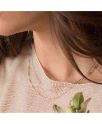 Sterling Silver 18k Gold Plated Leena Necklace, Dainty, Daily Wear