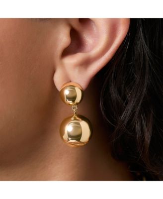 Double Ball Drop Earrings