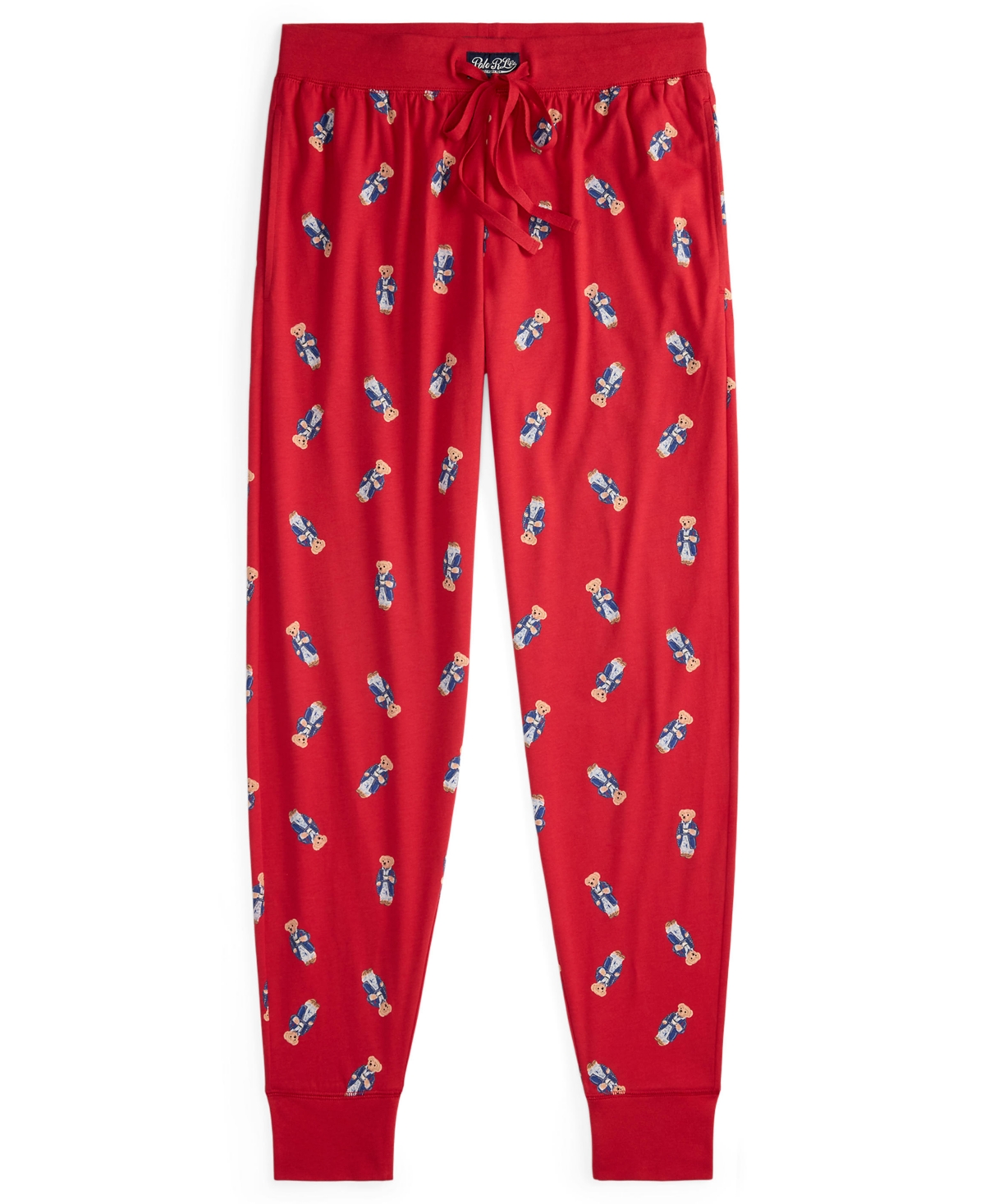 Polo Ralph Lauren Men's Polo Bear Jogger Pajama Set, Exclusively At Macy's In Red