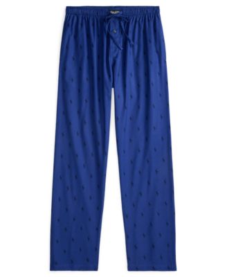 Men's Flannel Pony-Print Pajama Pants