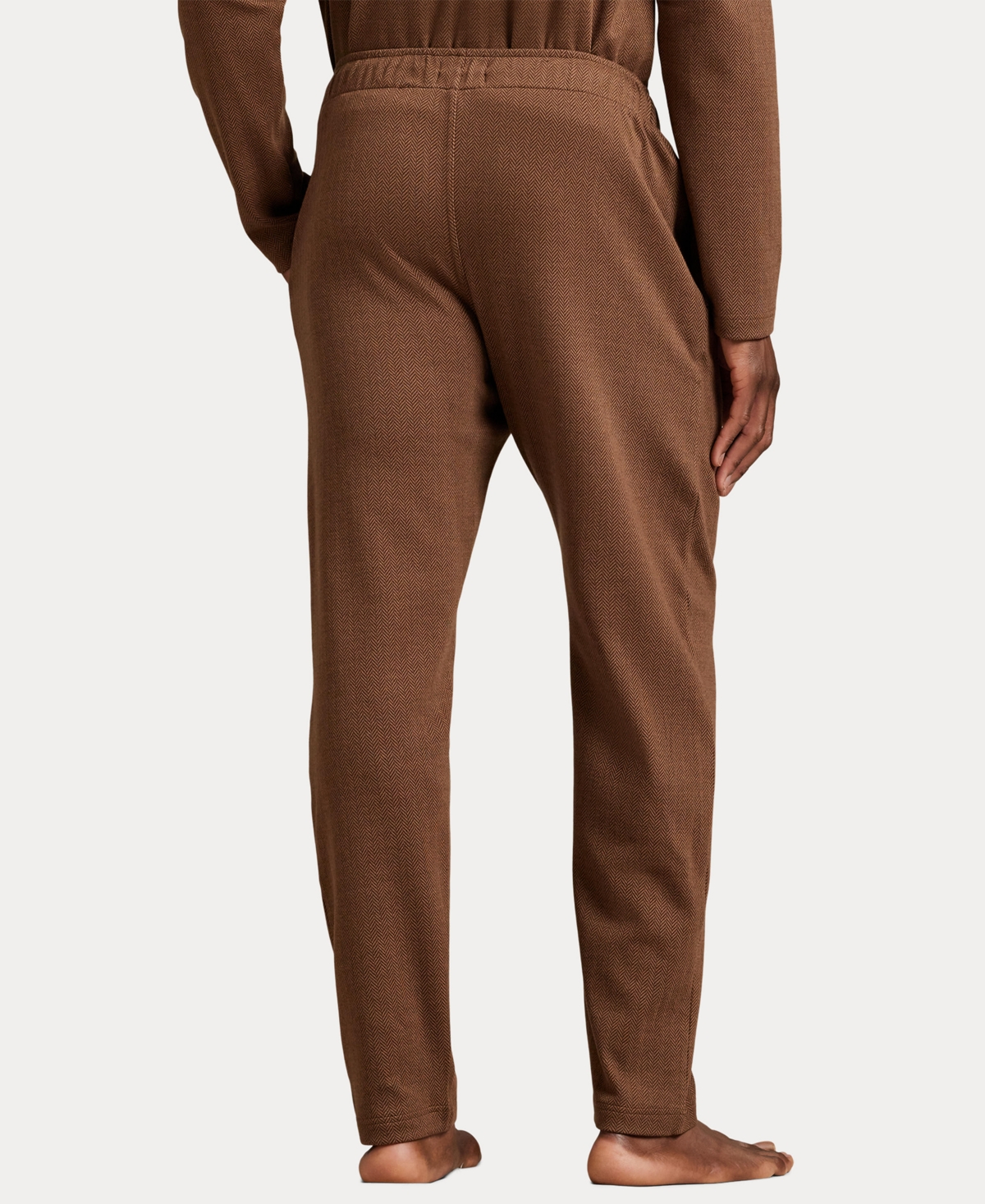 Polo Ralph Lauren Men's Knit Herringbone Drawstring Pajama Pants In Brown