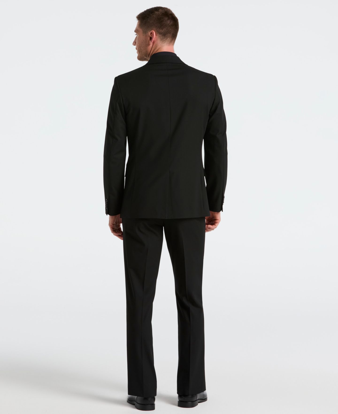 Мужские брюки Perry Ellis Dobby Louis Slim-Fit Suit, цвет: Чёрный — фото 4