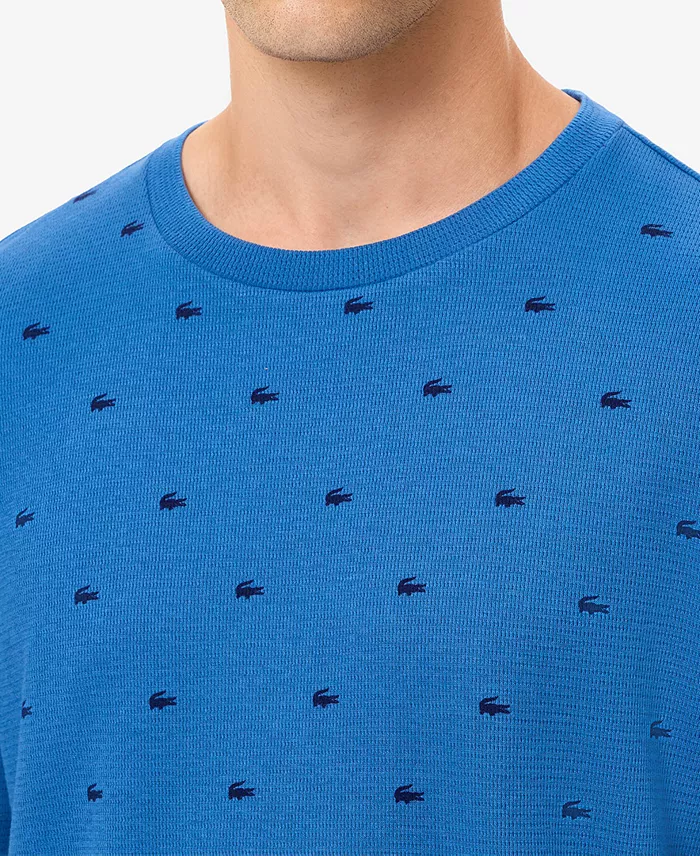 Men's All Over Crocodile Waffle-Knit Thermal Shirt - thumbnail 2