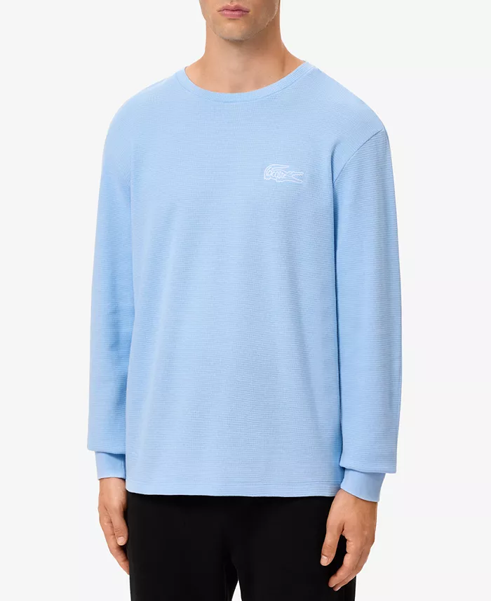 Men's Exclusive Crocodile Waffle-Knit Thermal Shirt
