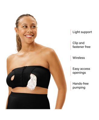 Maternity Motherhood Seamless Front Close Nursing and Hands-Free Pumping Bandeau Bra