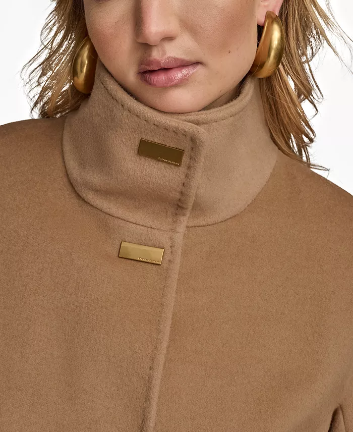 Women's Stand-Collar Single-Breasted Coat - thumbnail 10