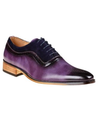 Men's Lace Up Medallion Toe Dress Shoes