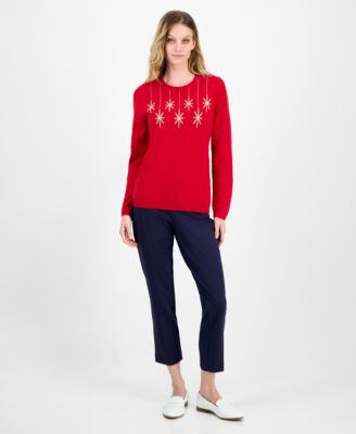 Women's Cotton Hanging Snowflake Sweater