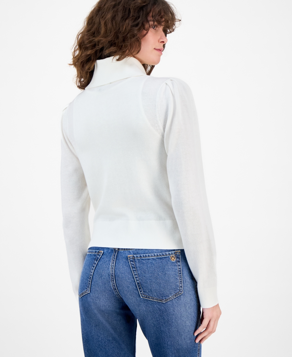 Nautica Jeans Women's Cotton Zip-front Cardigan Sweater In White