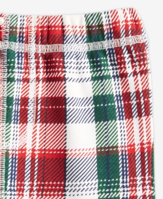 Baby Boys Mix and Match Spruce Plaid Fleece Pants, Macy's Exclusive