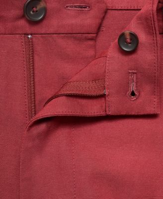 Men's Elastic Waist Linen 9" Bermuda Shorts