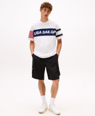 Men's Tommy x U.S. SailGP Team Sail Panelled Short Sleeve T-Shirt