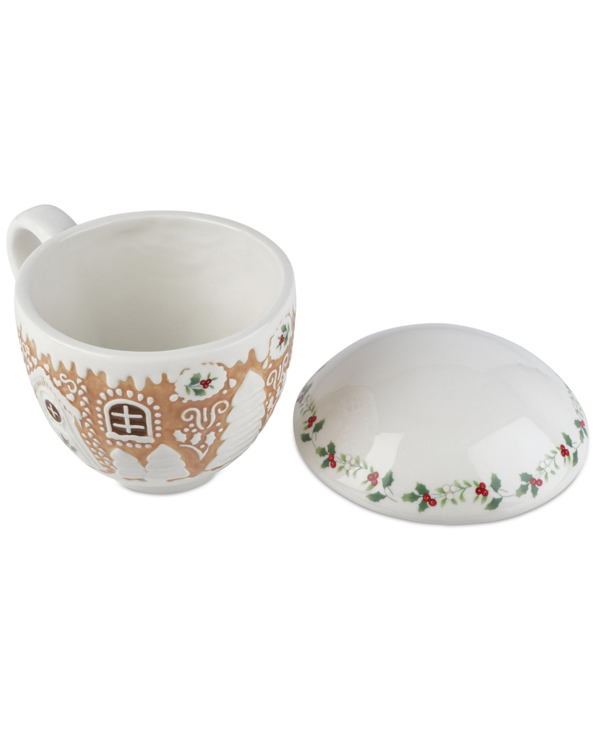 Winterberry Gingerbread Mug with Lid