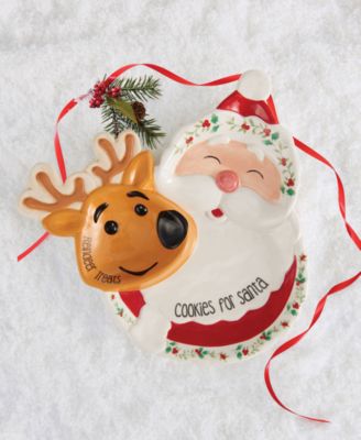 Santa & Reindeer Cookie Plate
