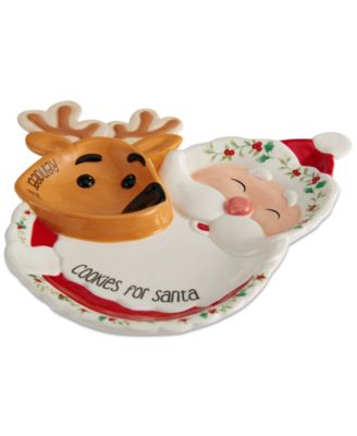 Santa & Reindeer Cookie Plate