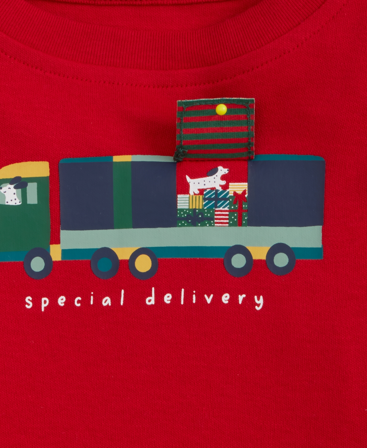 First Impressions Baby Boys Long-sleeve Special Delivery Graphic T-shirt, Macy's Exclusive In Red