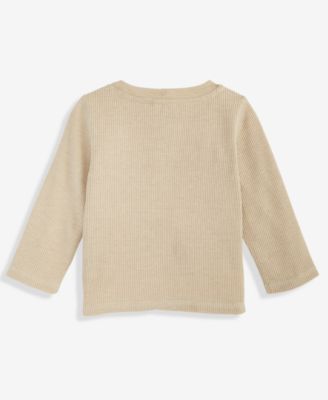 Baby Boys Mix and Match Long-Sleeve Polar Bear Waffle Henley T-Shirt