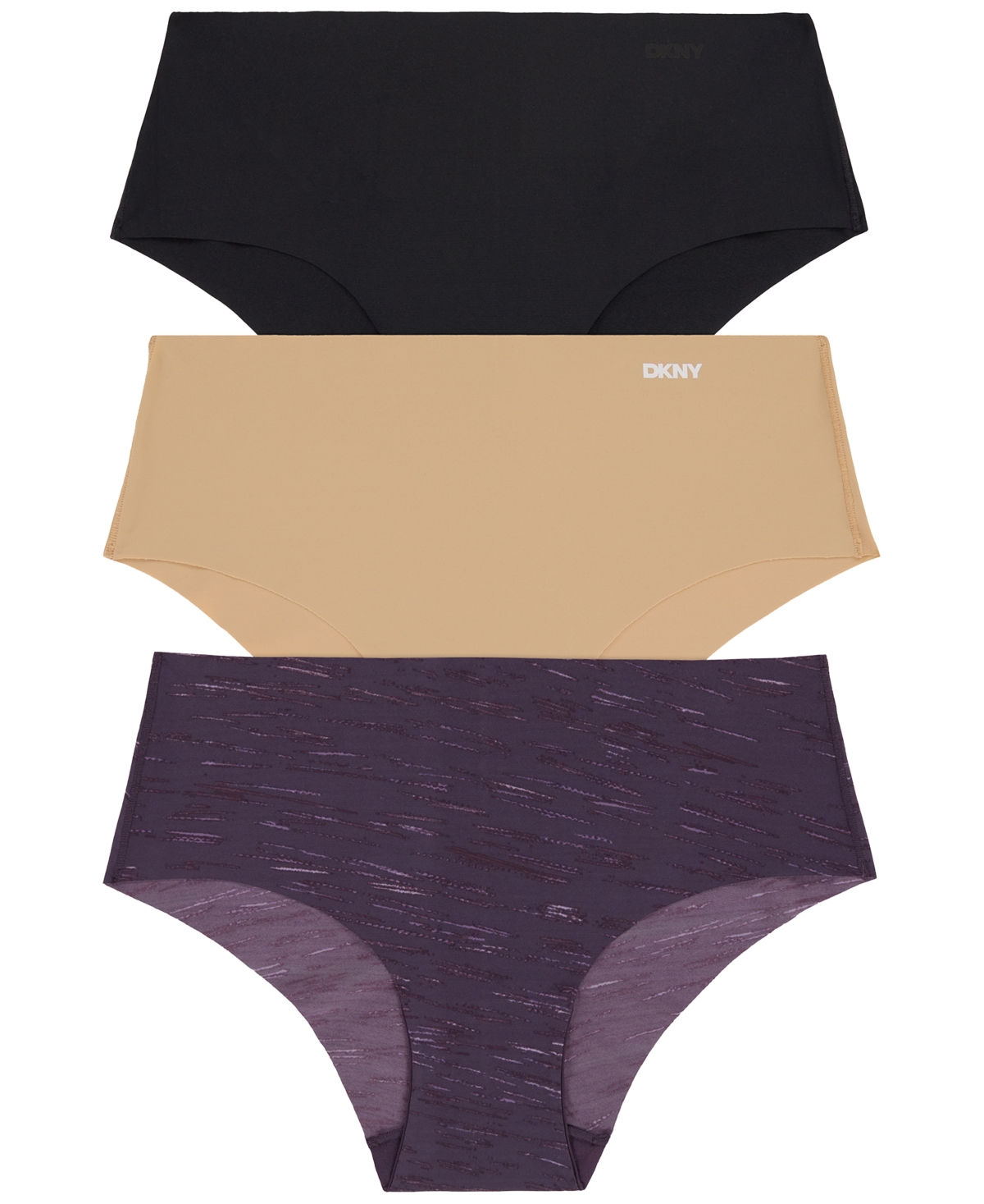 Dkny Litewear Cut Anywhere Assorted 3-pack Hipster Briefs