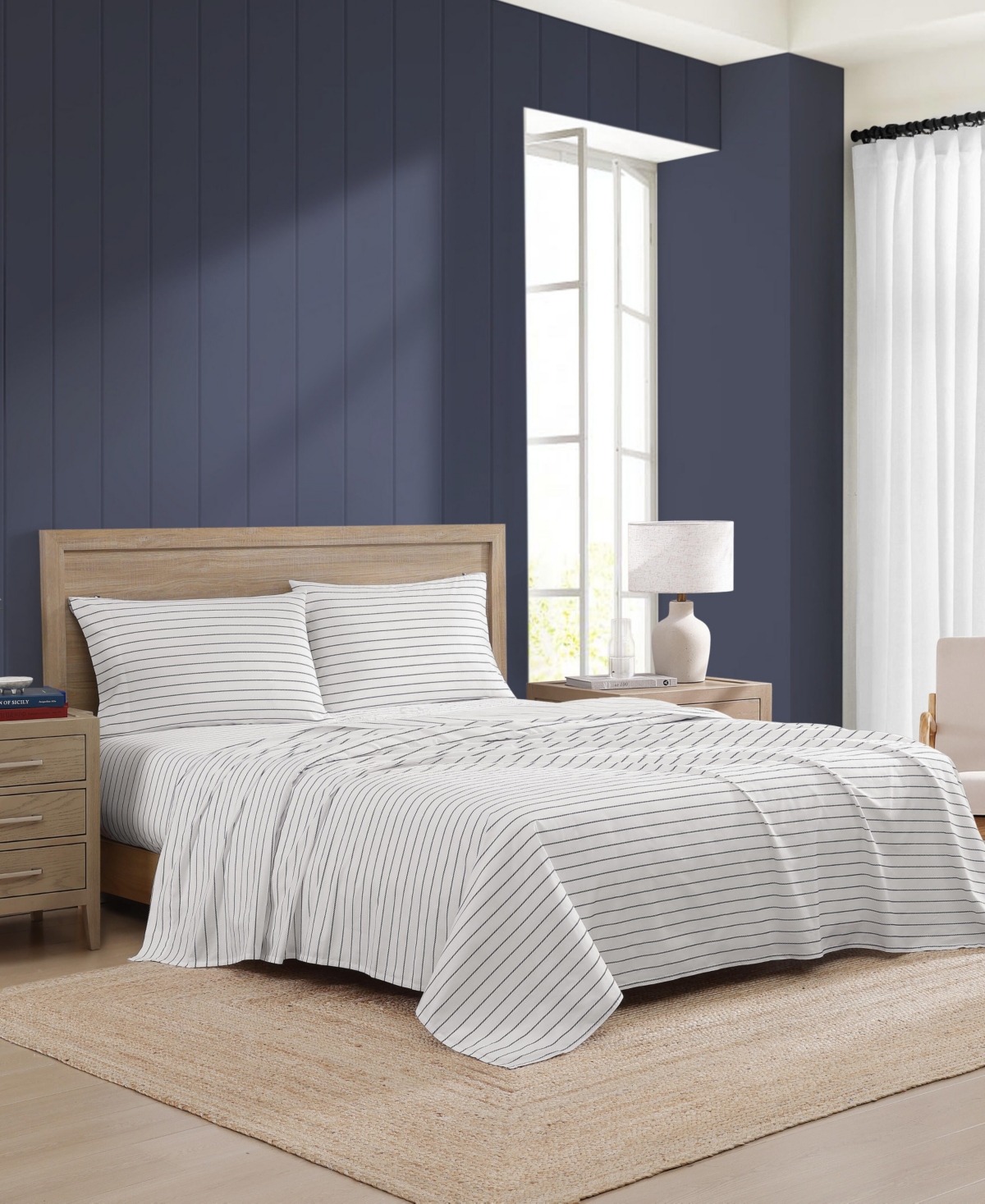 Tommy Hilfiger Printed 200-thread Count Cotton Percale 3-pc. Sheet Set, Twin