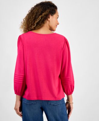 Petite Broderie Anglaise Top, Macy's Exclusive